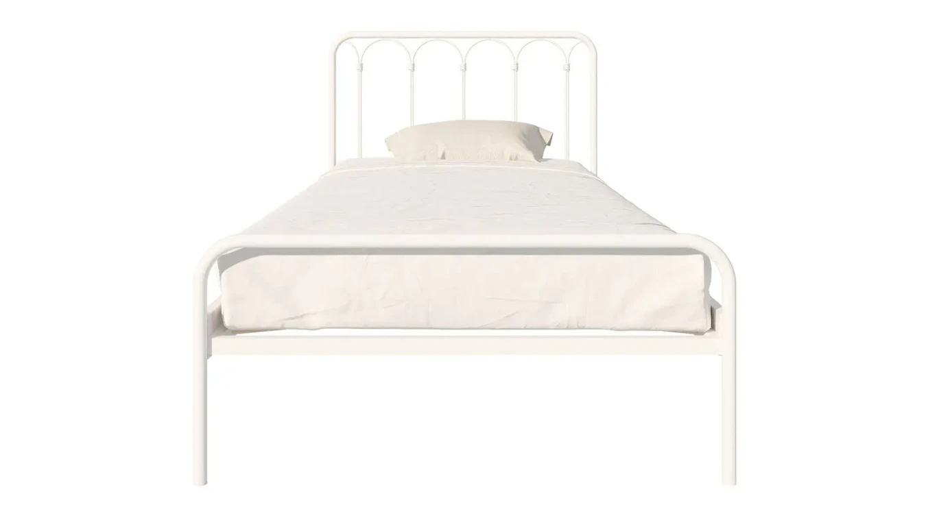Металлическая кровать Corsa, цвет белый шагрень в спальню Askona фотография товара - 5 - большое изображение
